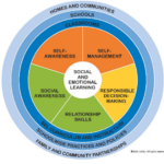 Wheel chart showing aspects of social and emotional learning